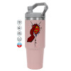 Pink color, 890ml (30oz) stainless Steel Tumbler with Handle