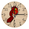 Ρολόι τοίχου ξύλινο plywood (20cm)