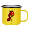 Metallic enamel MATT Yellow cup 360ml