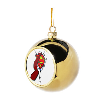 SuperDad, Χριστουγεννιάτικη μπάλα δένδρου Χρυσή 8cm