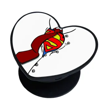 SuperDad, Phone Holders Stand  καρδιά Μαύρο Βάση Στήριξης Κινητού στο Χέρι