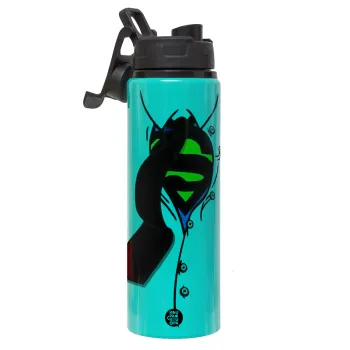 SuperDad, Μεταλλικό παγούρι νερού με καπάκι ασφαλείας, αλουμινίου 850ml