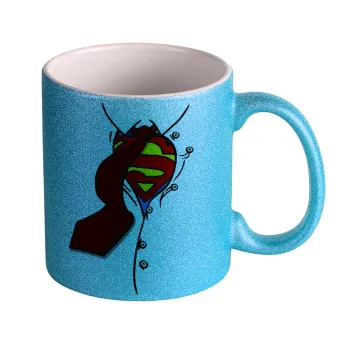 SuperDad, Κούπα Σιέλ Glitter που γυαλίζει, κεραμική, 330ml