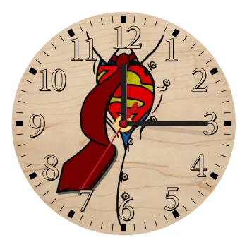 SuperDad, Ρολόι τοίχου ξύλινο plywood (20cm)