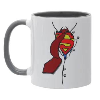 SuperDad, Mug colored grey, ceramic, 330ml