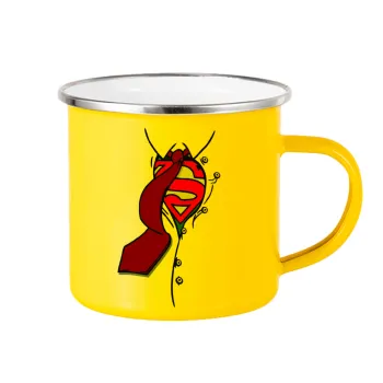 SuperDad, Yellow Enamel Metallic Cup 360ml
