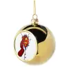 Golden Christmas tree ball ornament 8cm