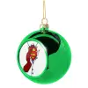 Green Christmas tree ornament ball 8cm