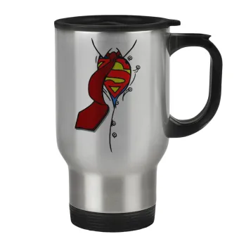 SuperDad, Stainless steel travel mug with lid, double wall 450ml