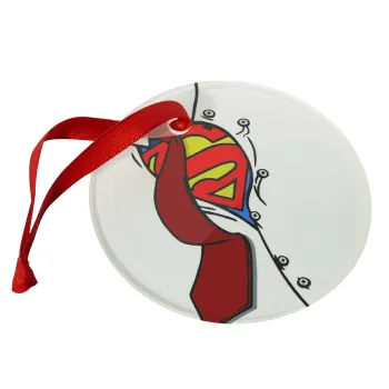 SuperDad, Στολίδι Χριστουγεννιάτικο στολίδι γυάλινο 9cm