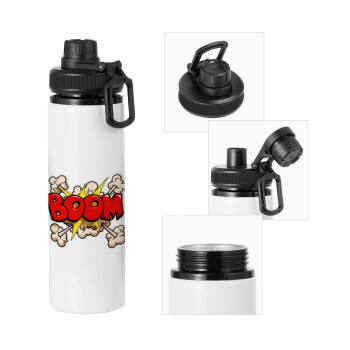 BOOM!!!, Metal water bottle with safety cap, aluminum 850ml
