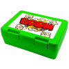 BOOM!!!, Children's cookie container GREEN 185x128x65mm (BPA free plastic)