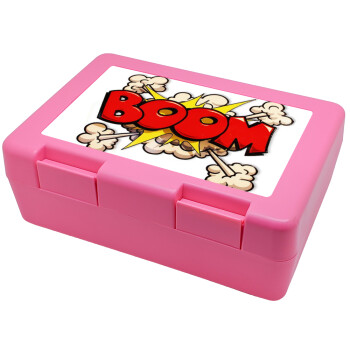 BOOM!!!, Children's cookie container PINK 185x128x65mm (BPA free plastic)
