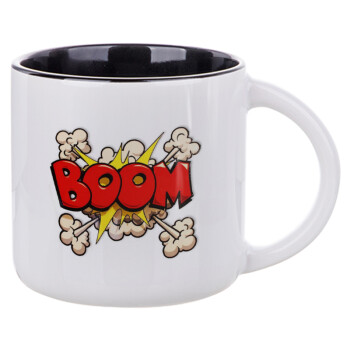BOOM!!!, Κούπα κεραμική 400ml Λευκή/Μαύρη