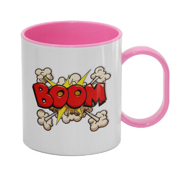 BOOM!!!, Κούπα (πλαστική) (BPA-FREE) Polymer Ροζ για παιδιά, 330ml
