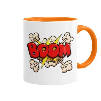 BOOM!!!, Κούπα χρωματιστή πορτοκαλί, κεραμική, 330ml