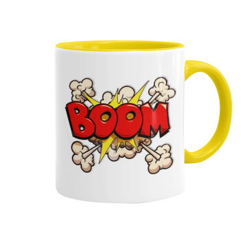 BOOM!!!, Mug colored yellow, ceramic, 330ml