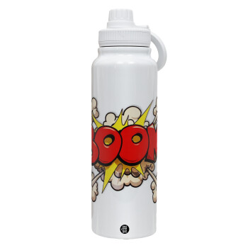 BOOM!!!, 1L Stainless Steel Thermal Bottle with Phone Holder & Double Wall Insulation