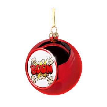 BOOM!!!, Χριστουγεννιάτικη μπάλα δένδρου Κόκκινη 8cm