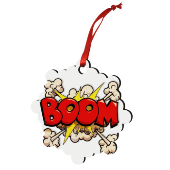 BOOM!!!, Christmas ornament snowflake wooden 7.5cm