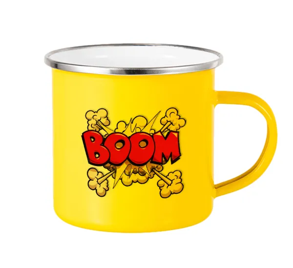 BOOM!!! — Yellow Enamel Metallic Cup 360ml