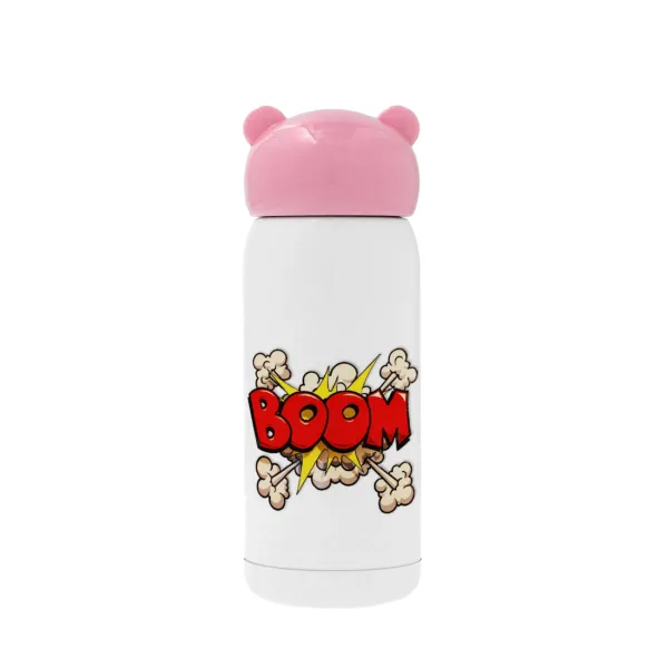 BOOM!!! — Ροζ ανοξείδωτο παγούρι θερμό (Stainless steel), 320ml