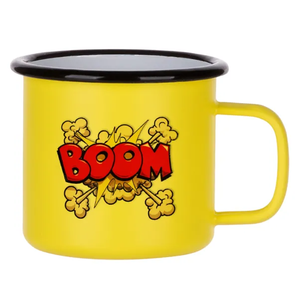 BOOM!!! — Κούπα Μεταλλική εμαγιέ ΜΑΤ Κίτρινη 360ml