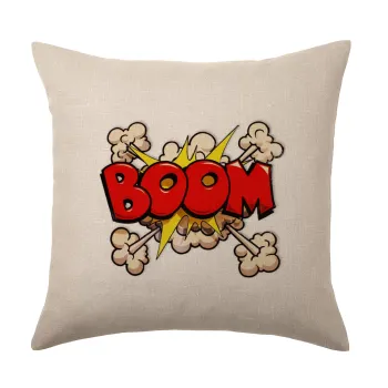 BOOM!!!, Μαξιλάρι καναπέ ΛΙΝΟ 40x40cm περιέχεται το  γέμισμα