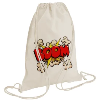 BOOM!!!, Τσάντα πλάτης πουγκί GYMBAG natural (28x40cm)