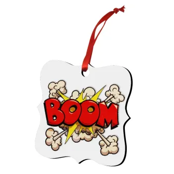 BOOM!!!, Christmas ornament polygon wooden 7.5cm
