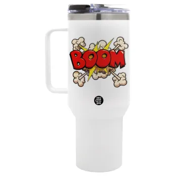 BOOM!!!, Mega Tumbler με καπάκι, διπλού τοιχώματος (θερμό) 1,2L