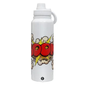 BOOM!!!, Θερμός 1L Ανοξείδωτο με Βάση Κινητού & Διπλά Τοιχώματα