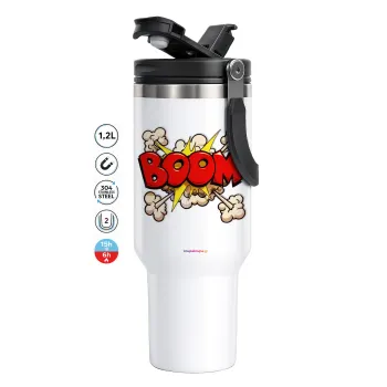 BOOM!!!, Mega Tumbler με καπάκι, διπλού τοιχώματος (θερμό) 1,2L