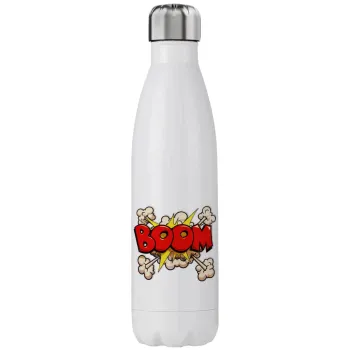 BOOM!!!, Μεταλλικό παγούρι θερμός (Stainless steel), διπλού τοιχώματος, 750ml
