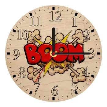 BOOM!!!, Ρολόι τοίχου ξύλινο plywood (20cm)