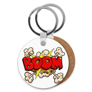 BOOM!!!, Μπρελόκ Ξύλινο στρογγυλό MDF Φ5cm