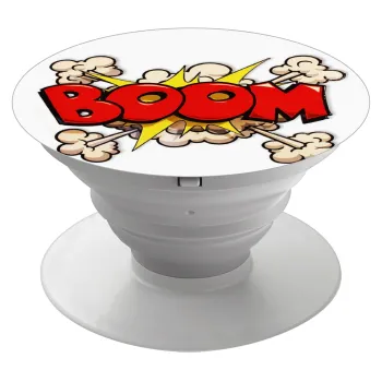 BOOM!!!, Phone Holders Stand  White Hand-held Mobile Phone Holder