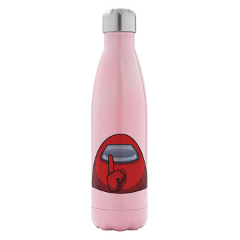 Among US, Metal mug thermos Pink Iridiscent (Stainless steel), double wall, 500ml