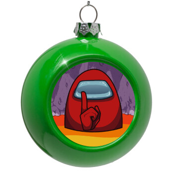 Among US, Green Christmas tree ornament bauble 8cm