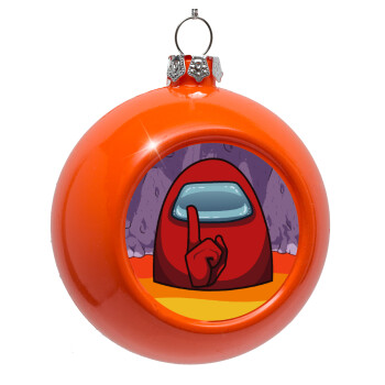 Among US, Orange Christmas tree ornament bauble 8cm