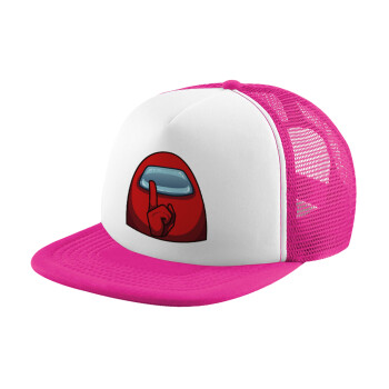 Among US, Καπέλο Ενηλίκων Soft Trucker με Δίχτυ Pink/White (POLYESTER, ΕΝΗΛΙΚΩΝ, UNISEX, ONE SIZE)