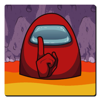 Among US, Τετράγωνο μαγνητάκι ξύλινο 6x6cm