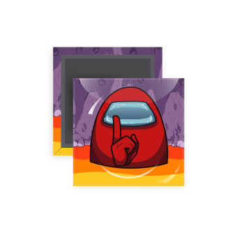 Among US, Μαγνητάκι ψυγείου τετράγωνο διάστασης 5x5cm