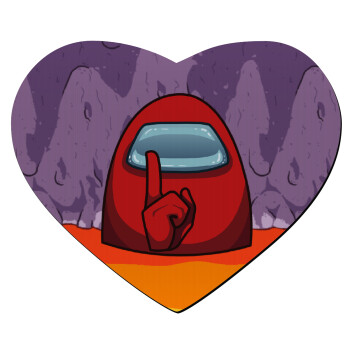 Among US, Mousepad heart 23x20cm