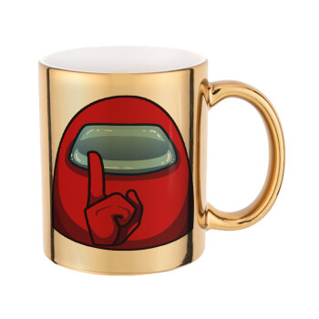 Among US, Mug ceramic, gold mirror, 330ml