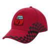 Adult Cap RACING Ultimate Red/Black, (100% COTTON DRILL, ADULT, UNISEX, ONE SIZE ADULT)