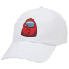 Adult Baseball Cap White 5-panel (POLYESTER, ADULT, UNISEX, ONE SIZE)