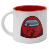 Κούπα κεραμική 400ml Λευκή/Κόκκινη