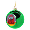 Green Christmas tree ornament ball 8cm
