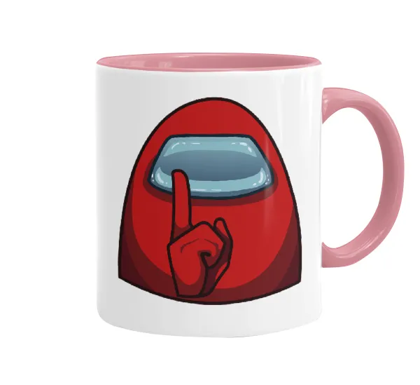 Among US — Mug colored pink, ceramic, 330ml
